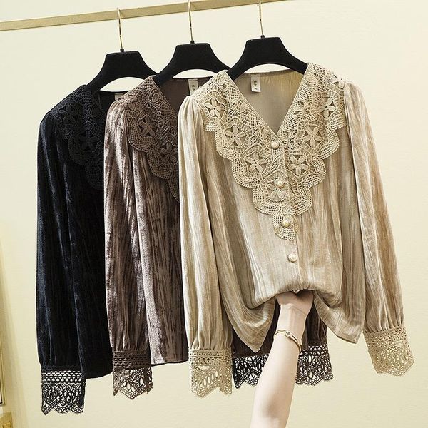 plus size women's 2021 autumn and winter wear fat sister gold velvet covering belly thin western style wild shirt uk257 blouses & shirt, White
plus size women's 2021 autumn and winter wear fat sister gold velvet covering belly thin western style wild shirt uk257 blouses & shirt, White