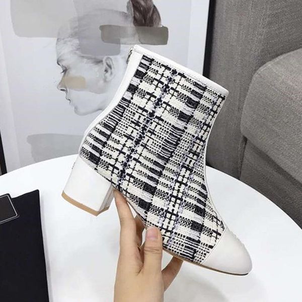 boots lattice splice short women thick heel knight ankle genuine leather shoes mixed color, Black
boots lattice splice short women thick heel knight ankle genuine leather shoes mixed color, Black
