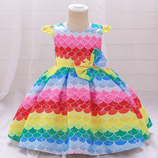 girl's dresses baby girl colorful fish scale bowknot flying sleeve one years baptism dress birthday party fancy, Red;yellow
girl's dresses baby girl colorful fish scale bowknot flying sleeve one years baptism dress birthday party fancy, Red;yellow