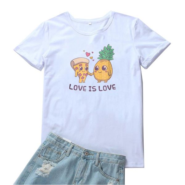 love is women tshirt pizza and pineapple graphic tee short sleeves t shirts o-neck white camisetas mujer women's t-shirt
love is women tshirt pizza and pineapple graphic tee short sleeves t shirts o-neck white camisetas mujer women's t-shirt