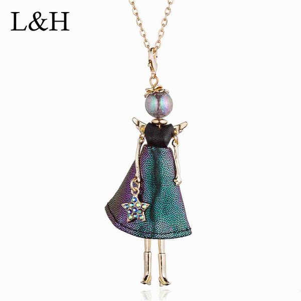 long meteor leather dress doll statement necklace&pendants fashion handmade dancing girl jewelry for women collier femme pendant necklaces, Silver
long meteor leather dress doll statement necklace&pendants fashion handmade dancing girl jewelry for women collier femme pendant necklaces, Silver
