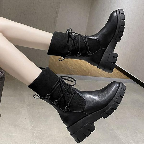 boots fashion ladies shoes women's chunky heels mid-calf stretch fabric female autumn footwear 2021 casual platform woman, Black
boots fashion ladies shoes women's chunky heels mid-calf stretch fabric female autumn footwear 2021 casual platform woman, Black