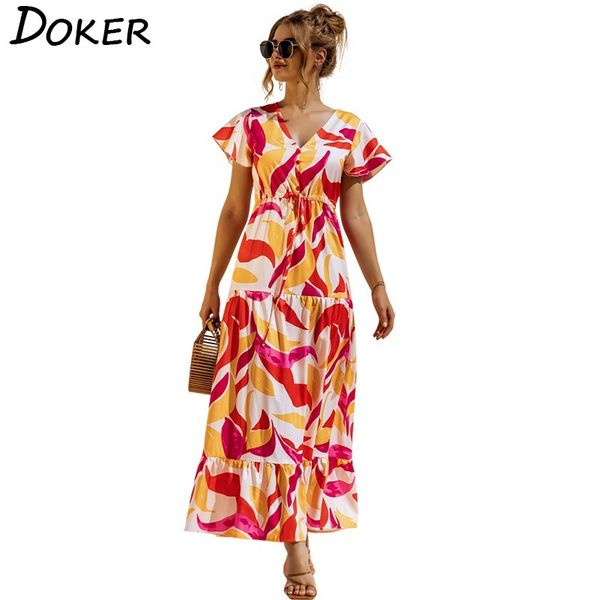 floral print long dresses for women fashion ruffle v neck short sleeve plus size casual boho beach dress summer femme robe 210423, Black;gray
floral print long dresses for women fashion ruffle v neck short sleeve plus size casual boho beach dress summer femme robe 210423, Black;gray