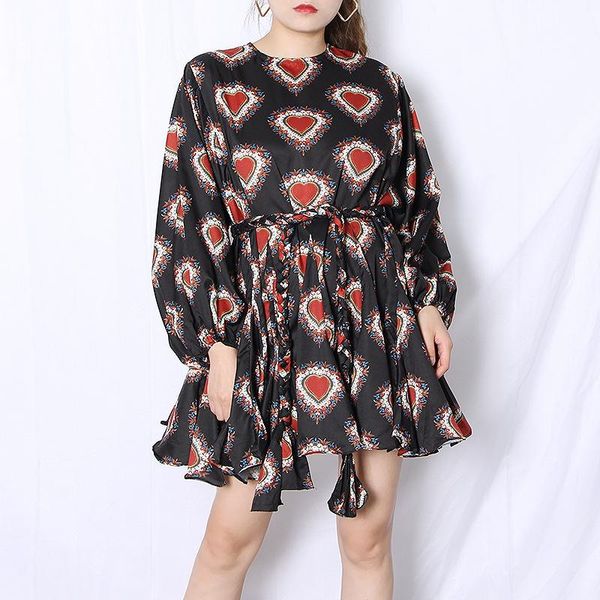 casual dresses 2021 elegant print femal o-neck lantern sleeve high waist lace up pleated hem mini hit color dress women tide q075, Black;gray
casual dresses 2021 elegant print femal o-neck lantern sleeve high waist lace up pleated hem mini hit color dress women tide q075, Black;gray