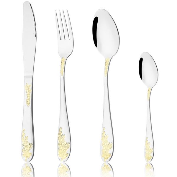 flatware sets vintage gold cutlery set 18/10 stainless steel dinnerware tea spoon knife fork tableware western kitchen silverware
flatware sets vintage gold cutlery set 18/10 stainless steel dinnerware tea spoon knife fork tableware western kitchen silverware