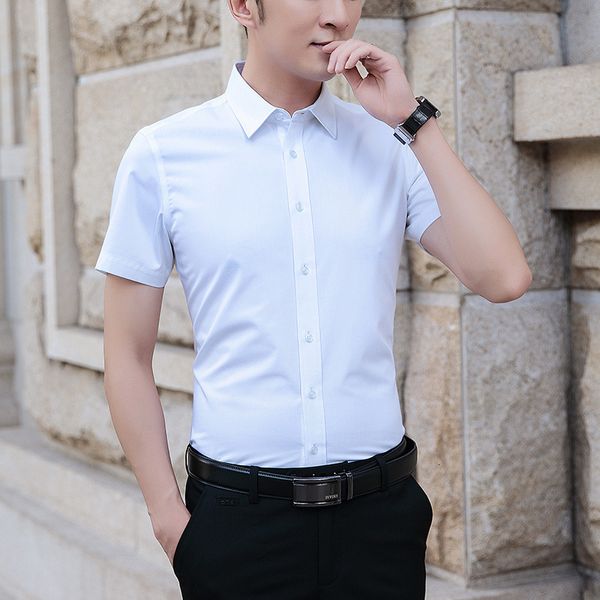 new 21 ice silk elastic no iron shirt men's short sleeve summer business leisure youth trend solid color, White;black
new 21 ice silk elastic no iron shirt men's short sleeve summer business leisure youth trend solid color, White;black