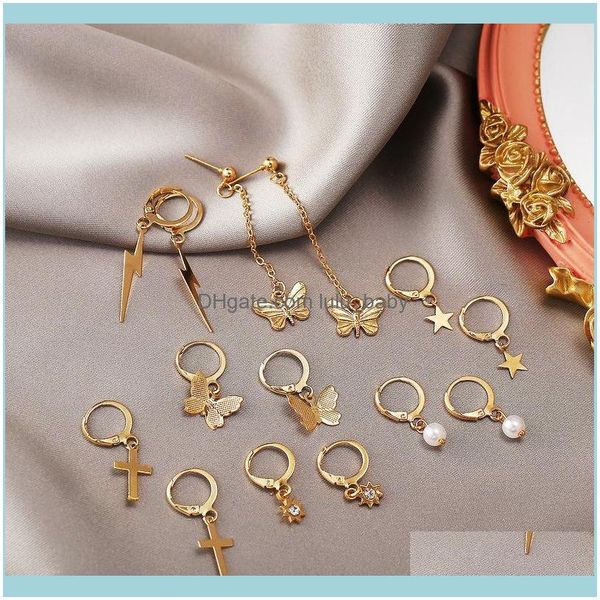 jewelrycute crystal butterfly cross star pendant earrings for women girls gold color hies hoop earring set mix style jewelry & hie drop deli, Golden;silver
jewelrycute crystal butterfly cross star pendant earrings for women girls gold color hies hoop earring set mix style jewelry & hie drop deli, Golden;silver