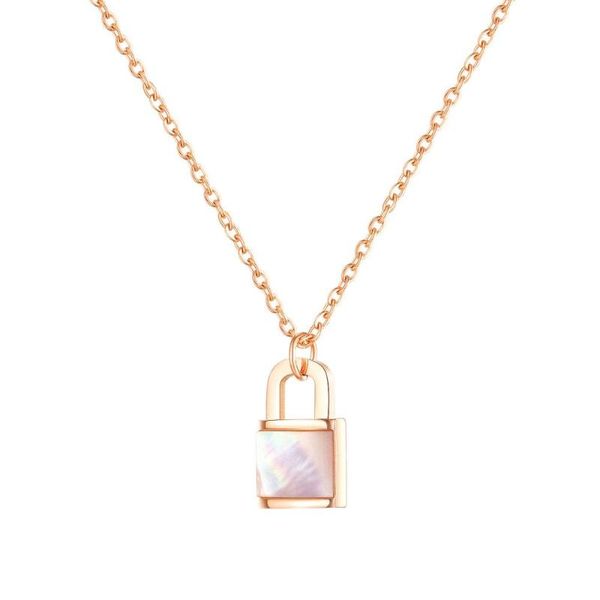 fashion stainless steel lock shell pendant women's necklaces kpop rose gold neck chains jewelry accessories female necklace, Silver
fashion stainless steel lock shell pendant women's necklaces kpop rose gold neck chains jewelry accessories female necklace, Silver