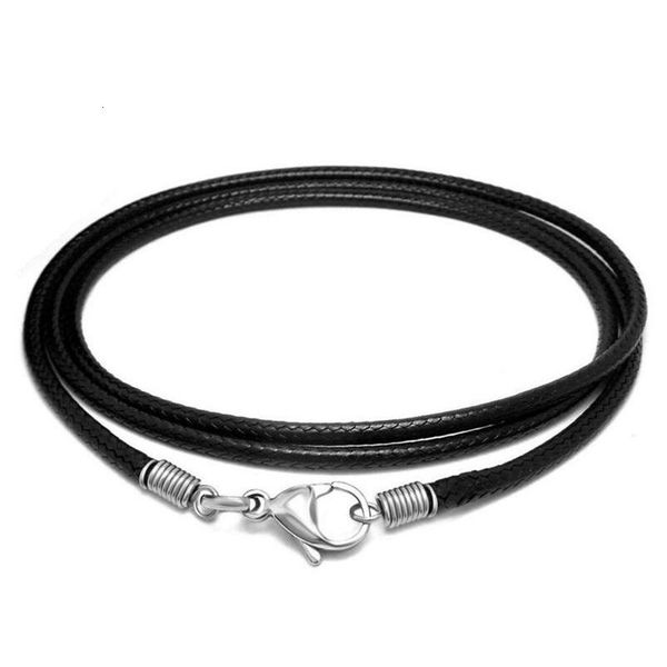 chains black leather chain necklace for women men handmade braid rope long 40/50/60/70/80/90cm neck pendant jewelry gift, Silver
chains black leather chain necklace for women men handmade braid rope long 40/50/60/70/80/90cm neck pendant jewelry gift, Silver
