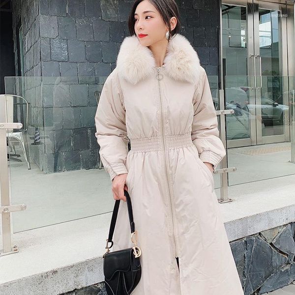 women's down jacket long coat female real fur collar warm winter women parka slim 2021 mujeres abrigos pph13291, Black
women's down jacket long coat female real fur collar warm winter women parka slim 2021 mujeres abrigos pph13291, Black