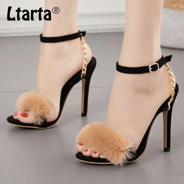 2021 summer women's high-heeled shoes metal chain fur sandals stiletto hollow cwf, Black
2021 summer women's high-heeled shoes metal chain fur sandals stiletto hollow cwf, Black