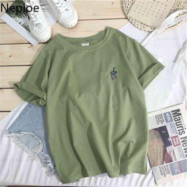 korean ins o neck pullover multicolor cutton t shirt summer short sleeve embroidery tees wild ladies 49222 210422, White
korean ins o neck pullover multicolor cutton t shirt summer short sleeve embroidery tees wild ladies 49222 210422, White