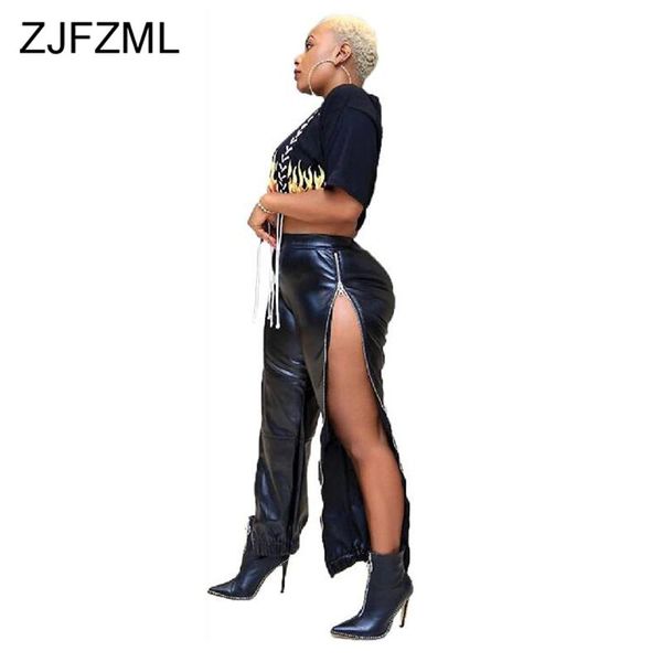 women's pants & capris side zipper pu leather women high waisted black skinny trousers clubwear parties ruched slit plus size long jogg, Black;white
women's pants & capris side zipper pu leather women high waisted black skinny trousers clubwear parties ruched slit plus size long jogg, Black;white