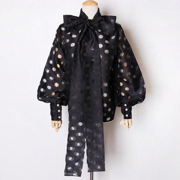 vintage blouse women lantern sleeve casual polka dot shirt plus size mesh tunic party bow tie blusas office lady blouses women's & shir, White
vintage blouse women lantern sleeve casual polka dot shirt plus size mesh tunic party bow tie blusas office lady blouses women's & shir, White