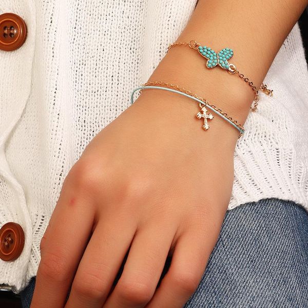 charm bracelets arrival women accessories spring simple fashion butterfly creative cross bangle bracelet set jewelry for girls, Golden;silver
charm bracelets arrival women accessories spring simple fashion butterfly creative cross bangle bracelet set jewelry for girls, Golden;silver