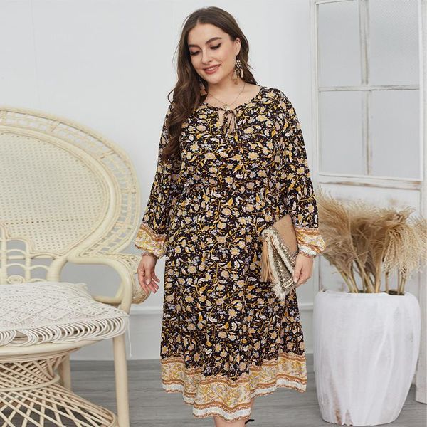 casual dresses plus size elegant printing dress 2021 autumn women long sleeve xl-4xl sukienki vestidos, Black;gray
casual dresses plus size elegant printing dress 2021 autumn women long sleeve xl-4xl sukienki vestidos, Black;gray