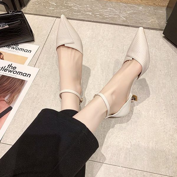 luxury dress shoes high heel's stiletto sho spring and summer 2021 pointed hollow profsional temperament sandals fairy style, Black 
luxury dress shoes high heel's stiletto sho spring and summer 2021 pointed hollow profsional temperament sandals fairy style, Black