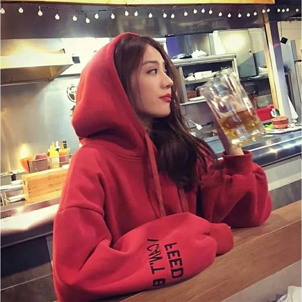 hooded sweater women's autumn and winter thickened 2021 new korean loose ins fashion lazy coat, Black
hooded sweater women's autumn and winter thickened 2021 new korean loose ins fashion lazy coat, Black