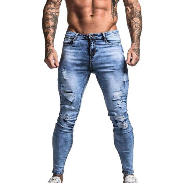 men's jeans mens skinny ripped stretch denim distressed pants casual slim fit trousers, Blue
men's jeans mens skinny ripped stretch denim distressed pants casual slim fit trousers, Blue