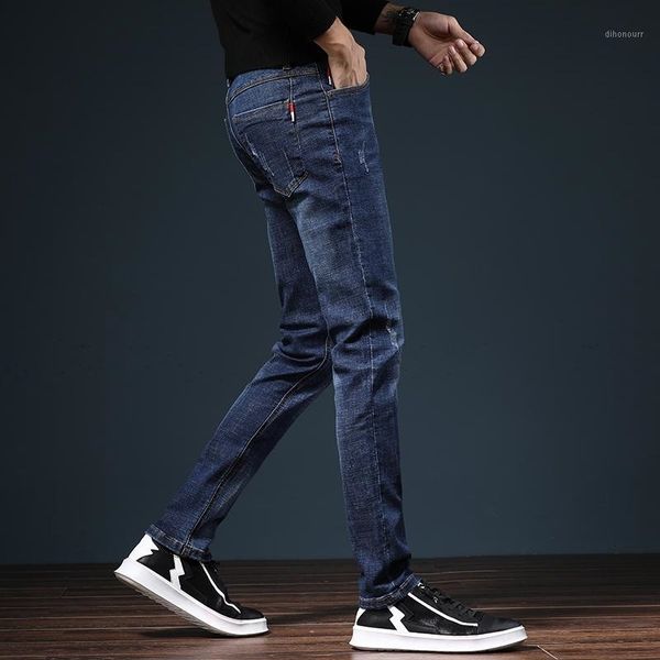 men's casual slim straight elasticity thin jeans fashion loose waist long trousers men business pants boy pant1 0bzt, Blue
men's casual slim straight elasticity thin jeans fashion loose waist long trousers men business pants boy pant1 0bzt, Blue
