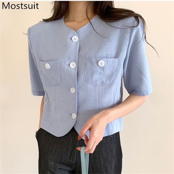 summer korean fashion women jacket short sleeve v-neck single breasted pockets coat casual solid ladies outwear 210514, Black;brown
summer korean fashion women jacket short sleeve v-neck single breasted pockets coat casual solid ladies outwear 210514, Black;brown