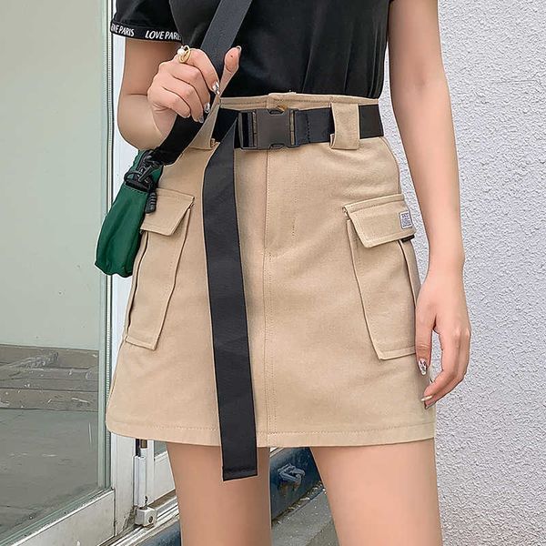 womens streetwear tooling half-length big pocket skirt safari black short skirt fashion high waist harajuku women skirts 210604
womens streetwear tooling half-length big pocket skirt safari black short skirt fashion high waist harajuku women skirts 210604