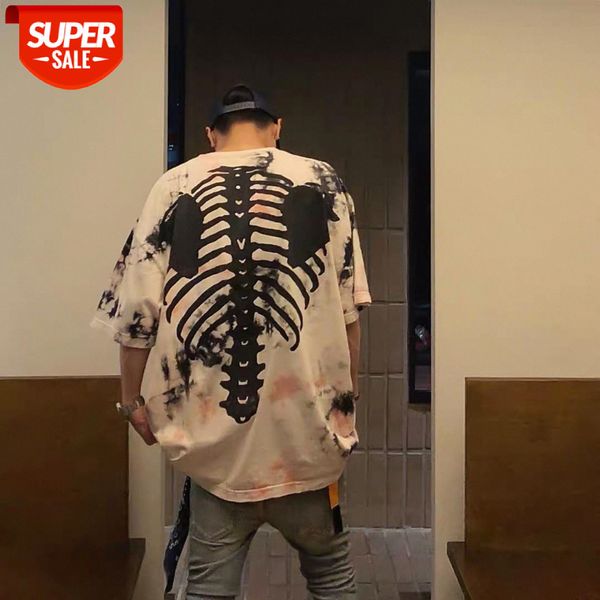 early autumn tie-dye skull print oversized version of short-sleeved t-shirt #cs79, White;black
early autumn tie-dye skull print oversized version of short-sleeved t-shirt #cs79, White;black
