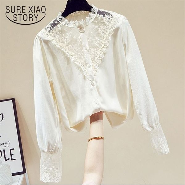 spring french vintage hollow out lace stitching bottoming blouse women's long sleeve cotton shirt sweet blusas 13121 210421, White
spring french vintage hollow out lace stitching bottoming blouse women's long sleeve cotton shirt sweet blusas 13121 210421, White