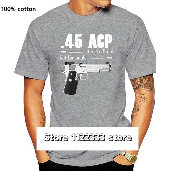 men's t-shirts guns t-shirt .45 ocp it's like 9mm but for odults shoot gunner, White;black
men's t-shirts guns t-shirt .45 ocp it's like 9mm but for odults shoot gunner, White;black