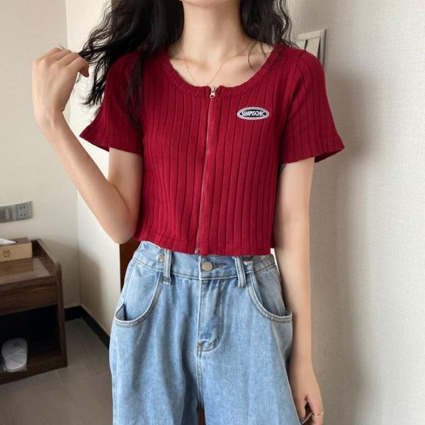 women's t-shirt design sense niche summer with high-waisted trousers off-the-navel shoulder short black short-sleeved ins, White
women's t-shirt design sense niche summer with high-waisted trousers off-the-navel shoulder short black short-sleeved ins, White