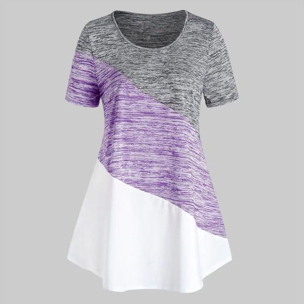 women's blouses & shirts plus size fashion color block blouse shirt o-neck tunic tee casual summer ladies female women short sleeve bl, White
women's blouses & shirts plus size fashion color block blouse shirt o-neck tunic tee casual summer ladies female women short sleeve bl, White