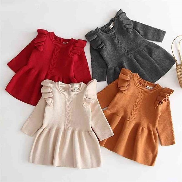 autumn winter kids keep warm dresses for girls princess girl pure color fly sleeve long knit 210521, Red;yellow
autumn winter kids keep warm dresses for girls princess girl pure color fly sleeve long knit 210521, Red;yellow