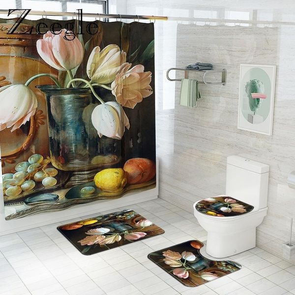 bath mats floral printed bathroom mat carpet rug absorbent u-shaped toilet waterproof shower curtain anti-slip floor set
bath mats floral printed bathroom mat carpet rug absorbent u-shaped toilet waterproof shower curtain anti-slip floor set