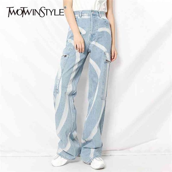 irregular print jeans for women high waist hit color straight casual wide leg denim pants female spring 210521, Blue
irregular print jeans for women high waist hit color straight casual wide leg denim pants female spring 210521, Blue