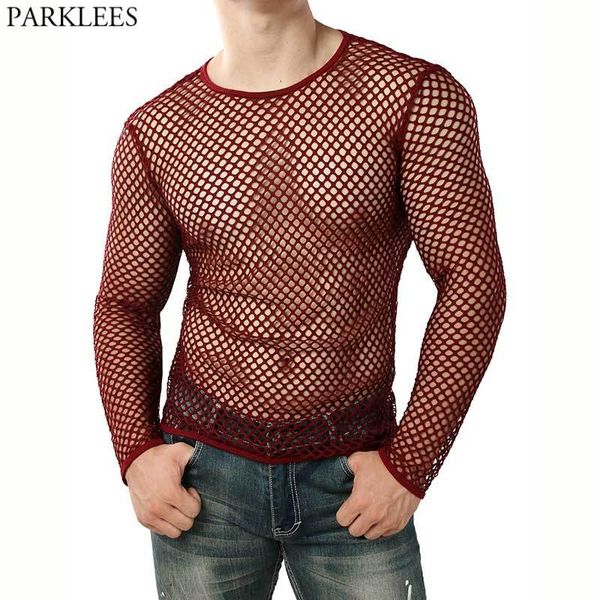 men's mesh see-through long sleeve t-shirt red transparent muscle undershirts men hip hop streetwear camisetas 2xl 210522, White;black
men's mesh see-through long sleeve t-shirt red transparent muscle undershirts men hip hop streetwear camisetas 2xl 210522, White;black