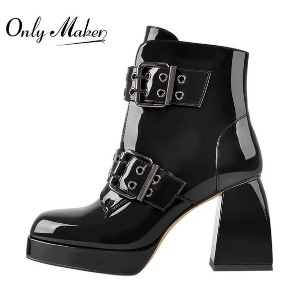 boots onlymaker women's platform square toe black wine patent leather side zip ankle booties lady big size short
boots onlymaker women's platform square toe black wine patent leather side zip ankle booties lady big size short