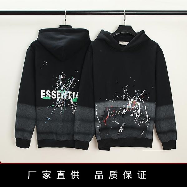 fog double thread essentials splash paint fried flower used plush sweater men's and women's loose hoodie, Black
fog double thread essentials splash paint fried flower used plush sweater men's and women's loose hoodie, Black