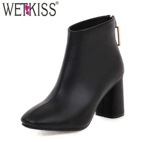 wetkiss pu boots women ankle boot high heels shoes female thick plush shoes ladies square toe shoes winter plus size 32-48 210630, Black
wetkiss pu boots women ankle boot high heels shoes female thick plush shoes ladies square toe shoes winter plus size 32-48 210630, Black