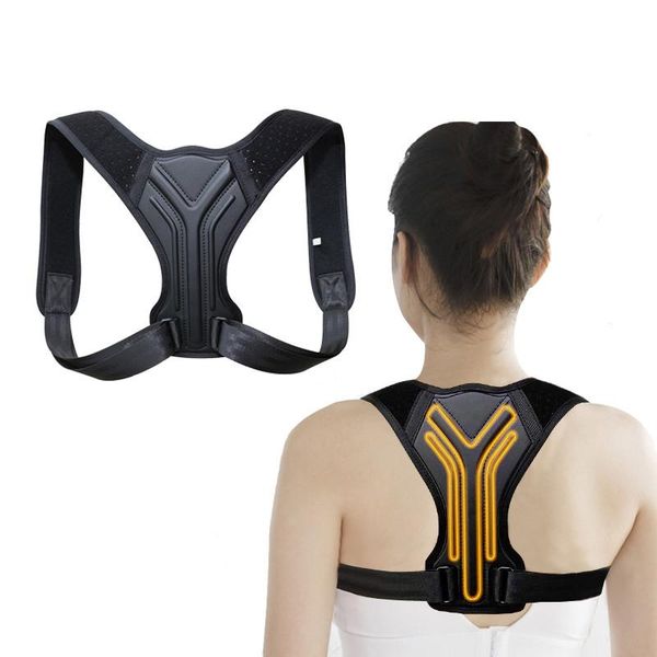 back support children posture corrector prevent hunchback adjustable brace belt spine shoulder lumbar correction, Black;blue 
back support children posture corrector prevent hunchback adjustable brace belt spine shoulder lumbar correction, Black;blue