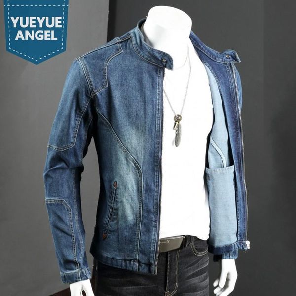 autumn mens denim jacket stand collar long sleeve slim fit zip vintage biker jackets street fashion patchwork casual short coat men's, Black;brown
autumn mens denim jacket stand collar long sleeve slim fit zip vintage biker jackets street fashion patchwork casual short coat men's, Black;brown