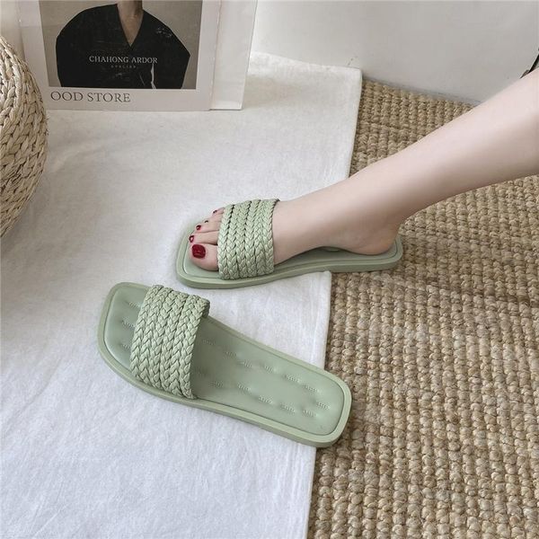 shoes woman 2021 slippers soft square toe luxury slides pantofle comfort flat designer scandals pu basic rome fem, Black
shoes woman 2021 slippers soft square toe luxury slides pantofle comfort flat designer scandals pu basic rome fem, Black