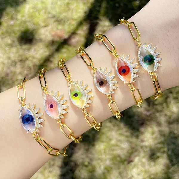 2021 jewelry: devil's eye bracelet women's simple thick chain bracelet bre17, Golden;silver
2021 jewelry: devil's eye bracelet women's simple thick chain bracelet bre17, Golden;silver