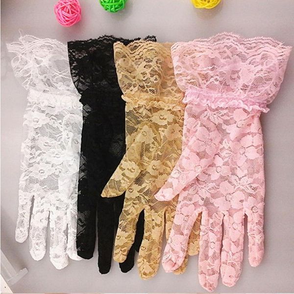 fashion women lady lace floral party dressy gloves summer full finger sunscreen solid color for girls mittens five fingers, Blue;gray
fashion women lady lace floral party dressy gloves summer full finger sunscreen solid color for girls mittens five fingers, Blue;gray