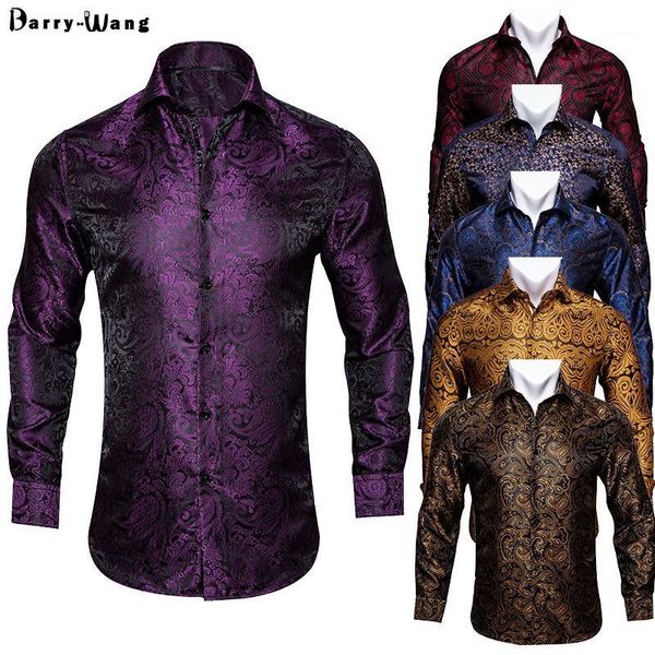 barry.wang 3xl dress shirts gold blue silk paisley men shirt long sleeve slim vintage spring autumn casual party male fashion men's, White;black
barry.wang 3xl dress shirts gold blue silk paisley men shirt long sleeve slim vintage spring autumn casual party male fashion men's, White;black