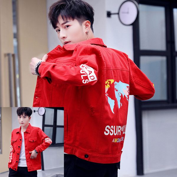 men's jackets fashion denim jacket male spring autumn korean high school student men's trend youth handsome ripped hole clothes a, Black;brown
men's jackets fashion denim jacket male spring autumn korean high school student men's trend youth handsome ripped hole clothes a, Black;brown