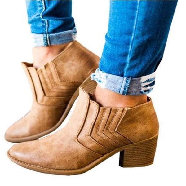 boots short women's explosive models large size medium heel leather single shoes fashion all-match, Black
boots short women's explosive models large size medium heel leather single shoes fashion all-match, Black