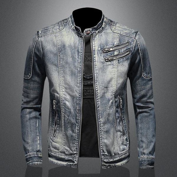 men's jackets style denim jacket for men spring autumn zippers solid color coat, Black;brown
men's jackets style denim jacket for men spring autumn zippers solid color coat, Black;brown