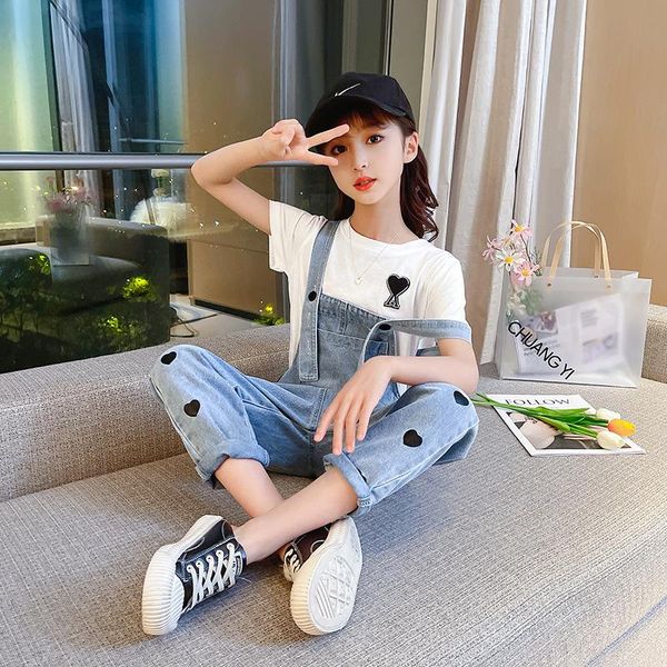 jumpsuits kids girls clothes set 2021 spring autumn long sleeve pullover+denim overalls 2pcs girl clothing print love cartoon strap pants, Blue
jumpsuits kids girls clothes set 2021 spring autumn long sleeve pullover+denim overalls 2pcs girl clothing print love cartoon strap pants, Blue