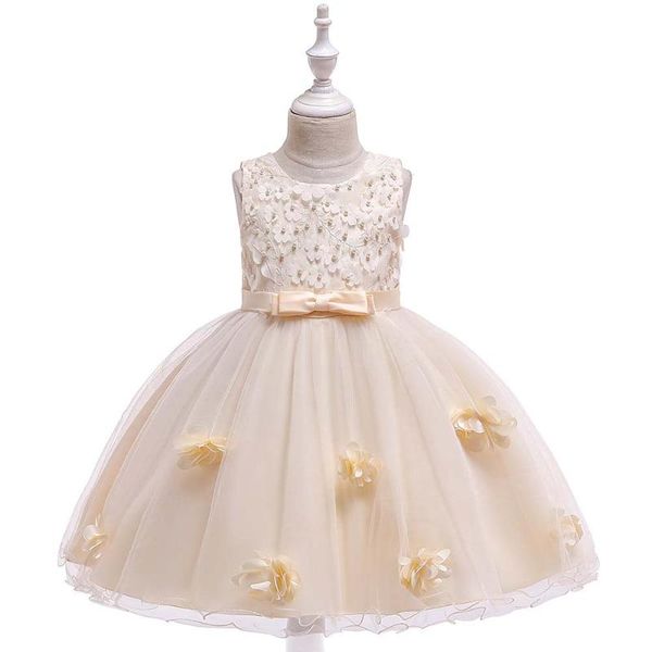 girl's dresses flower girls illusion o-neck sleeveless tulle lace knee-length appliques pearls champagne kids party princess gown f487, Red;yellow
girl's dresses flower girls illusion o-neck sleeveless tulle lace knee-length appliques pearls champagne kids party princess gown f487, Red;yellow