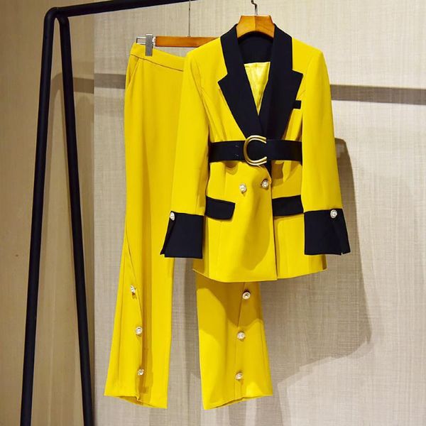 women's two piece pants women blazer with sets pieces suits ol double breasted jacket formal suit trousers female blazers pant set, White
women's two piece pants women blazer with sets pieces suits ol double breasted jacket formal suit trousers female blazers pant set, White